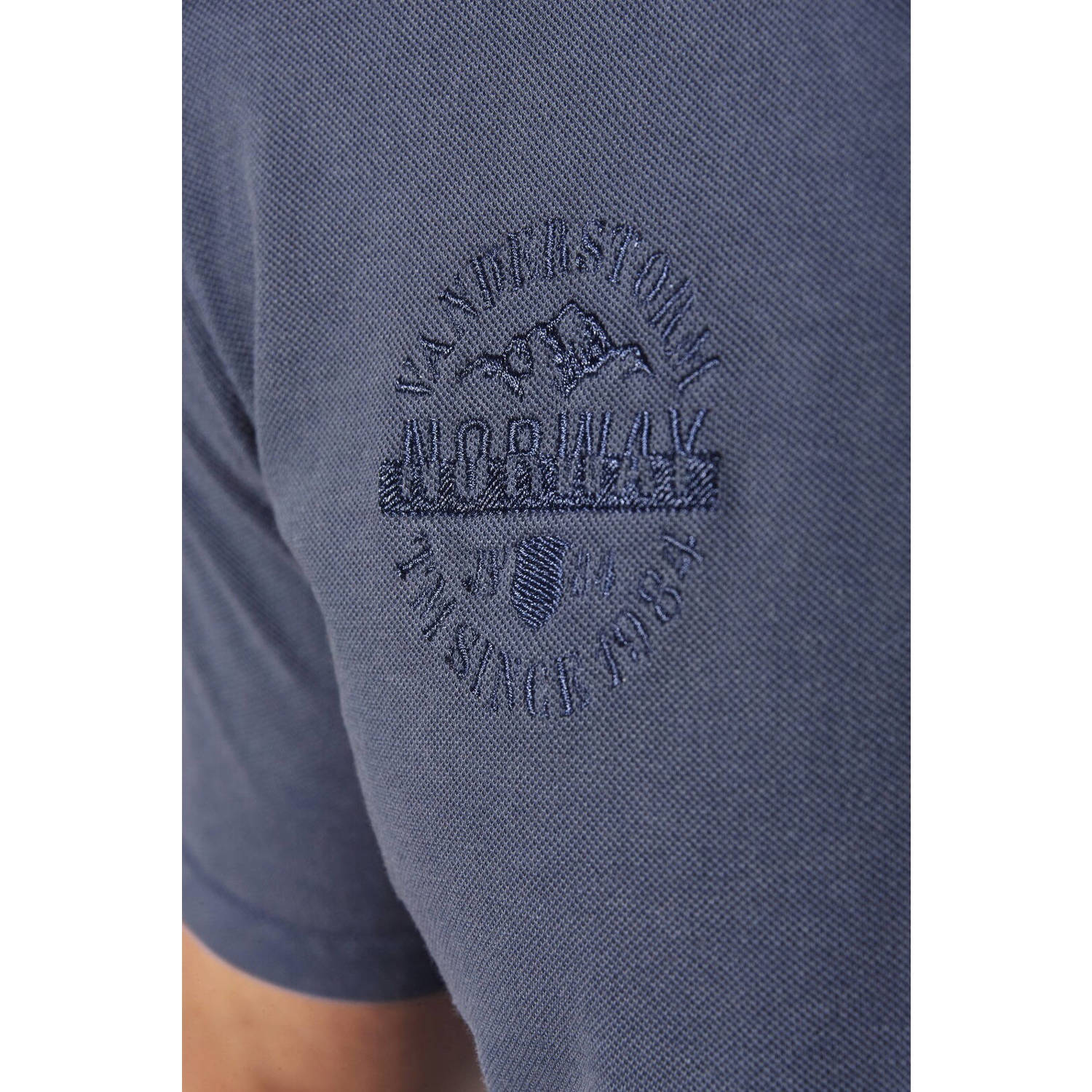 Jan Vanderstorm polo Plus Size GUNHELM blauw