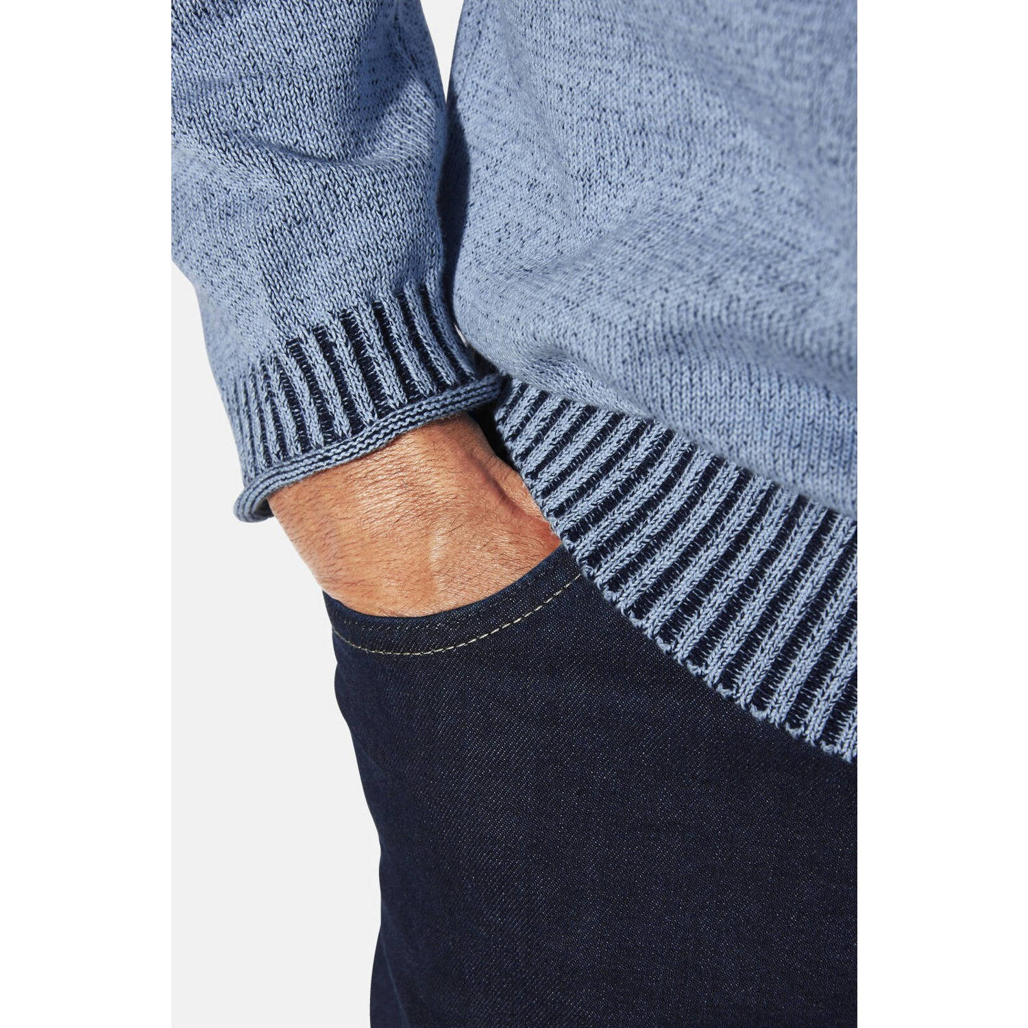 Jan Vanderstorm gebreide trui blauw