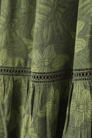 thumbnail: Groene dames Brunotti strandrok van viscose met elastische tailleband