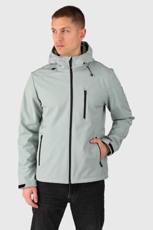 outdoor softshell jas grijsblauw