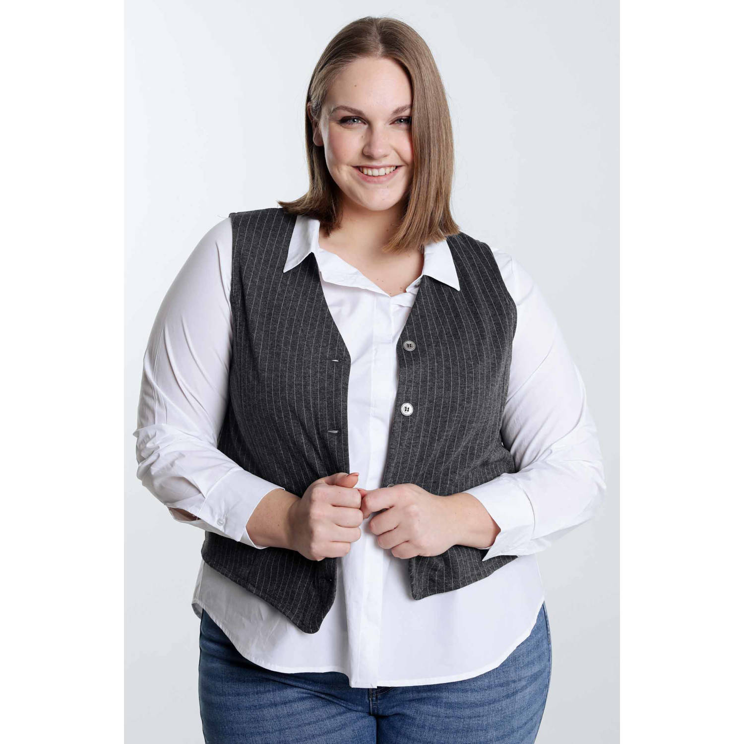Paprika gilet grijs