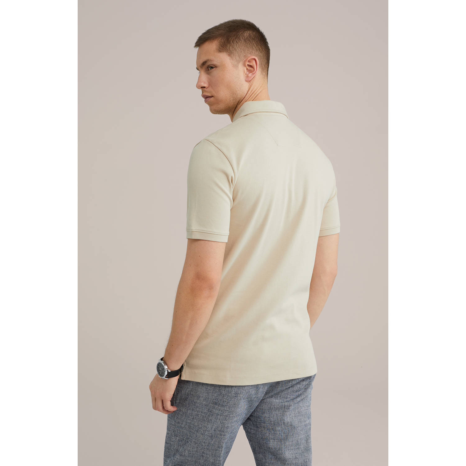 WE Fashion slim polo beige
