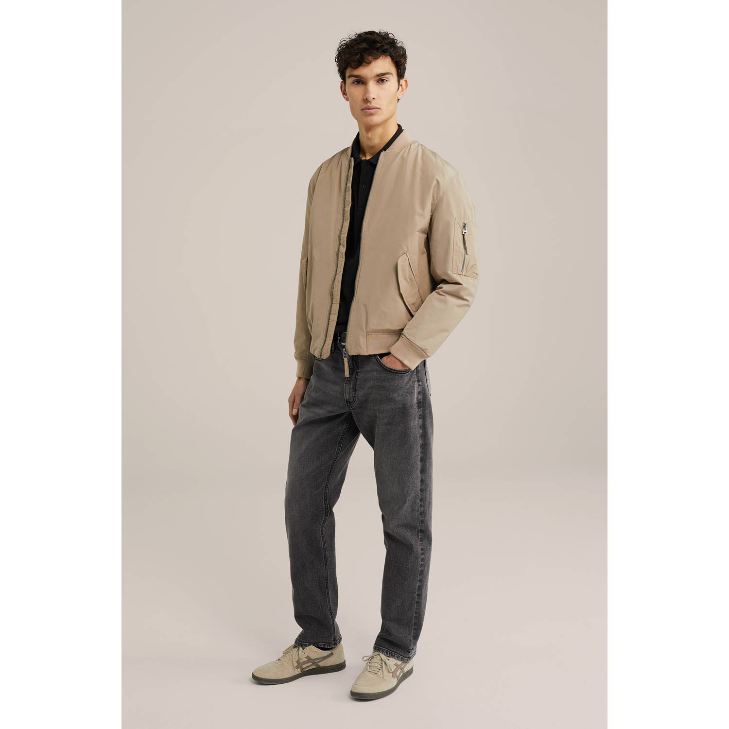 WE Fashion WE Fundamentals regular polo zwart