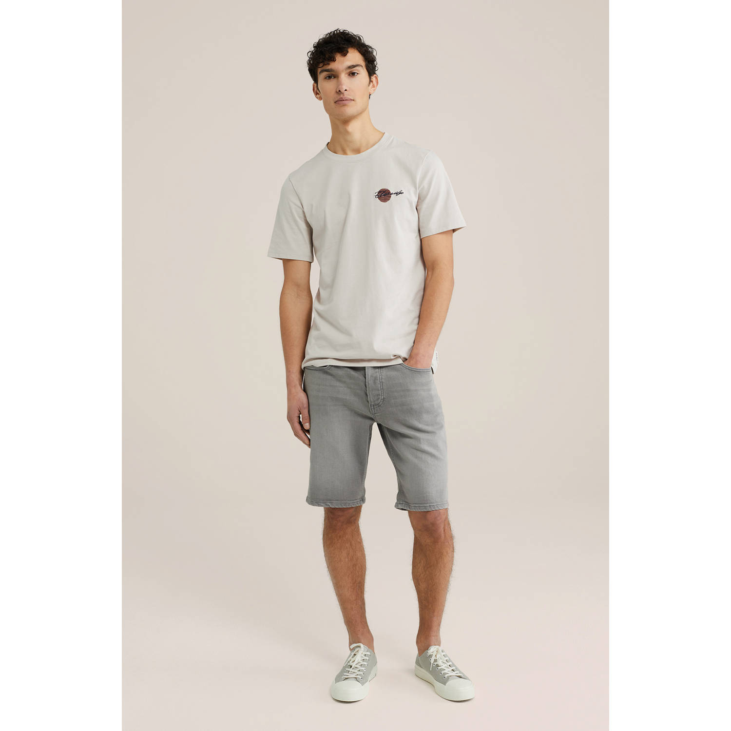 WE Fashion Blue Ridge T-shirt beige