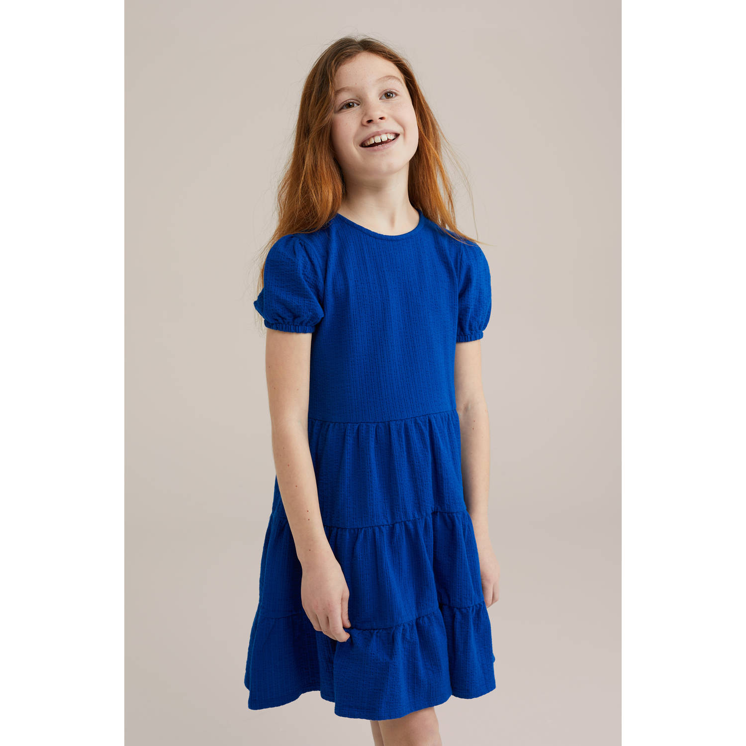 WE Fashion korte jurk blauw