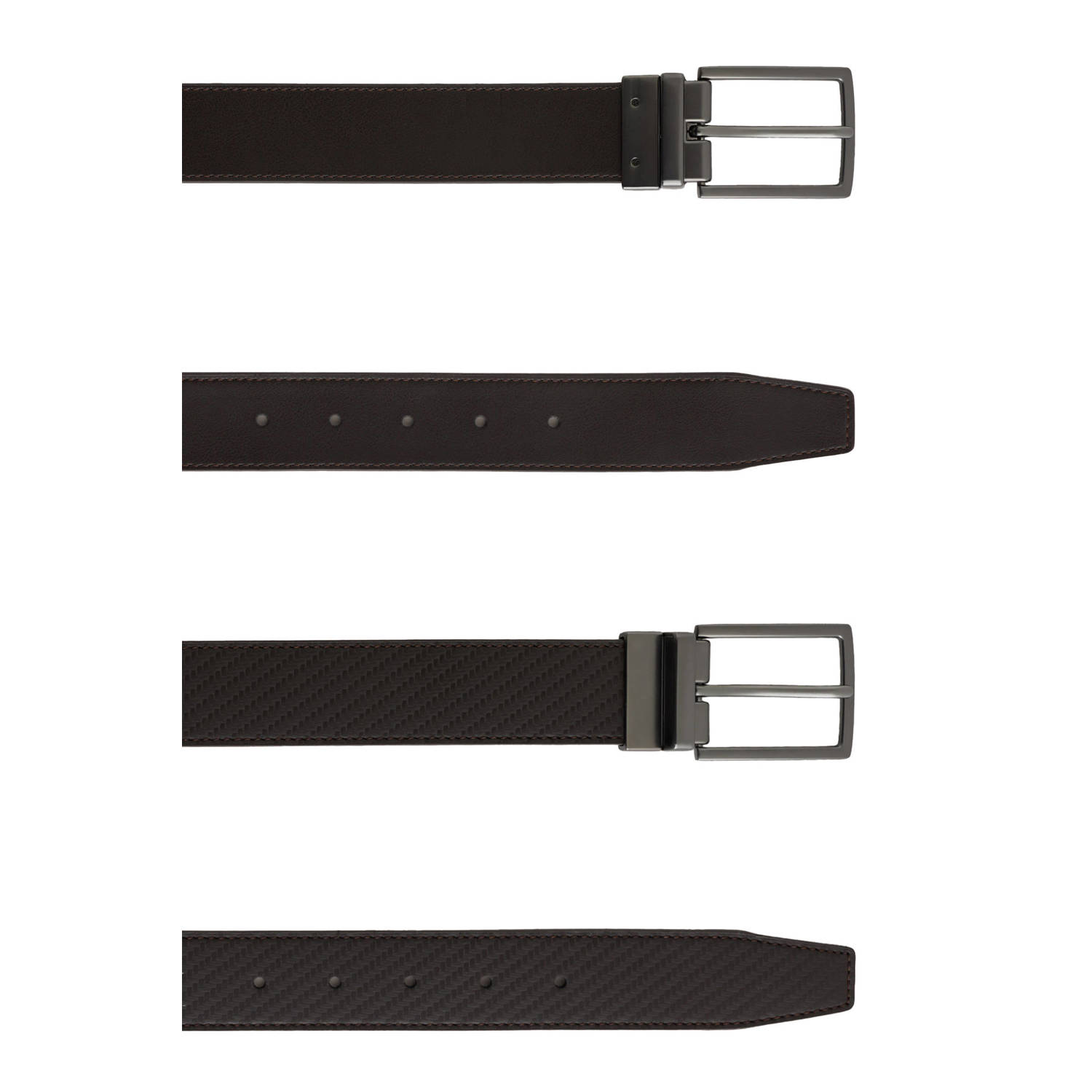 WE Fashion reversible riem zwart bruin