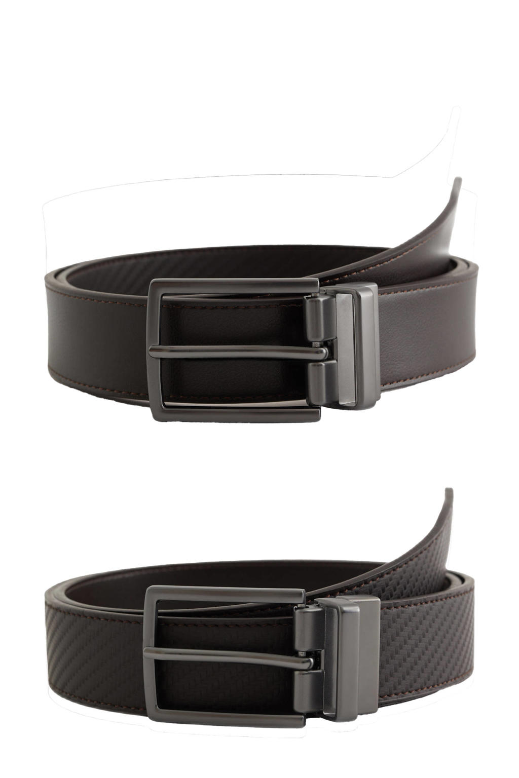 WE Fashion reversible riem zwart/bruin
