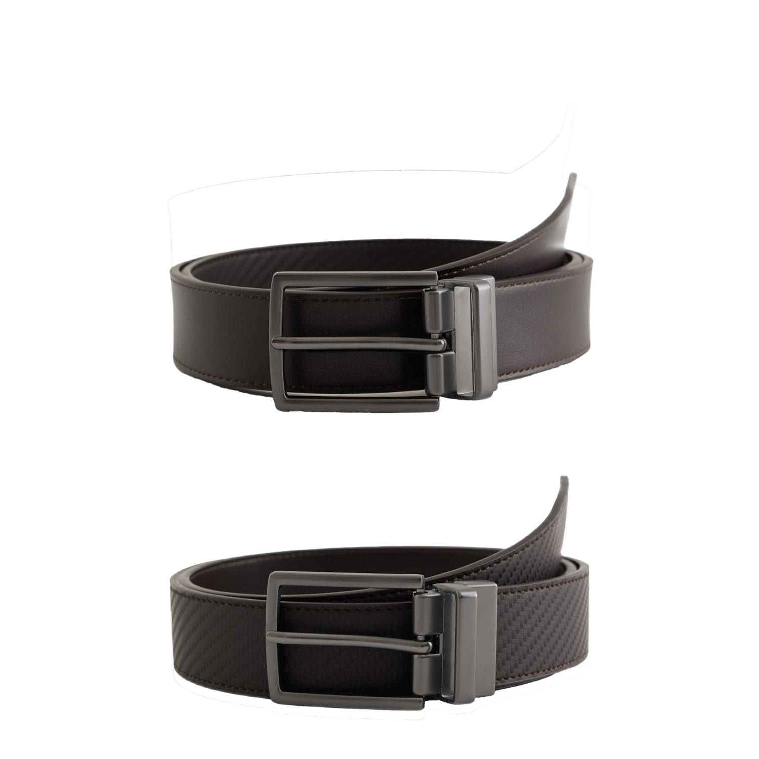 WE Fashion reversible riem zwart bruin