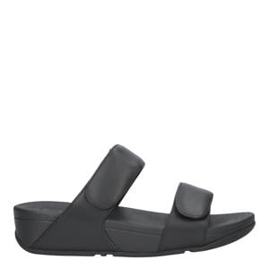 leren slippers zwart