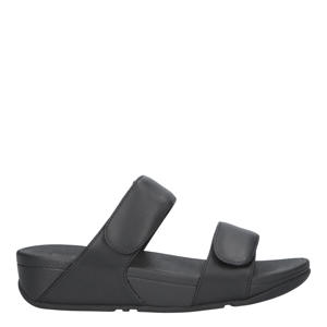 leren slippers zwart