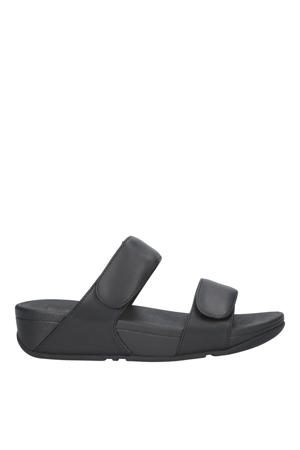leren slippers zwart