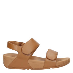 Lulu Leather Adjustable  leren sandalen lichtbruin
