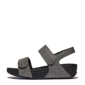 Lulu Shimmer Adjustable Sandals  sandalen met glitters grijs