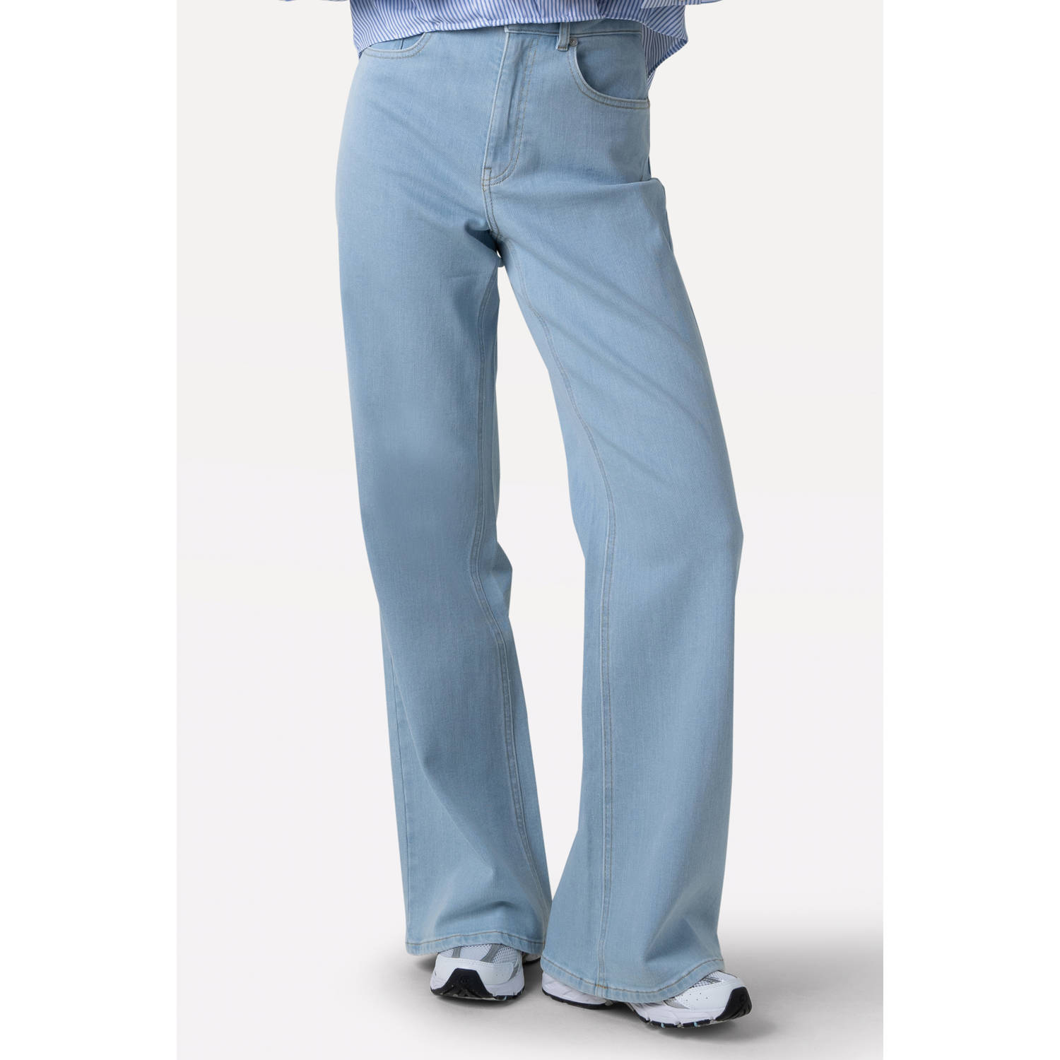 Another-Label wide leg jeans light blue denim