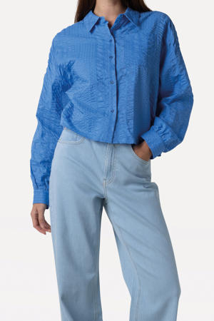 blouse blauw