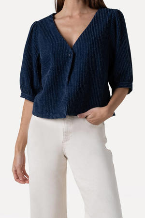 denim blouse dark blue denim