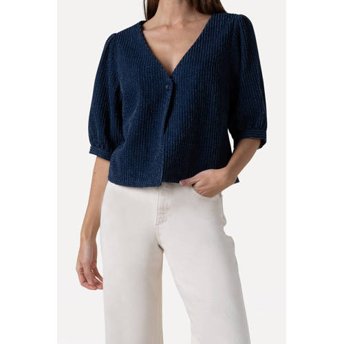 Another-Label denim blouse dark blue denim afbeelding