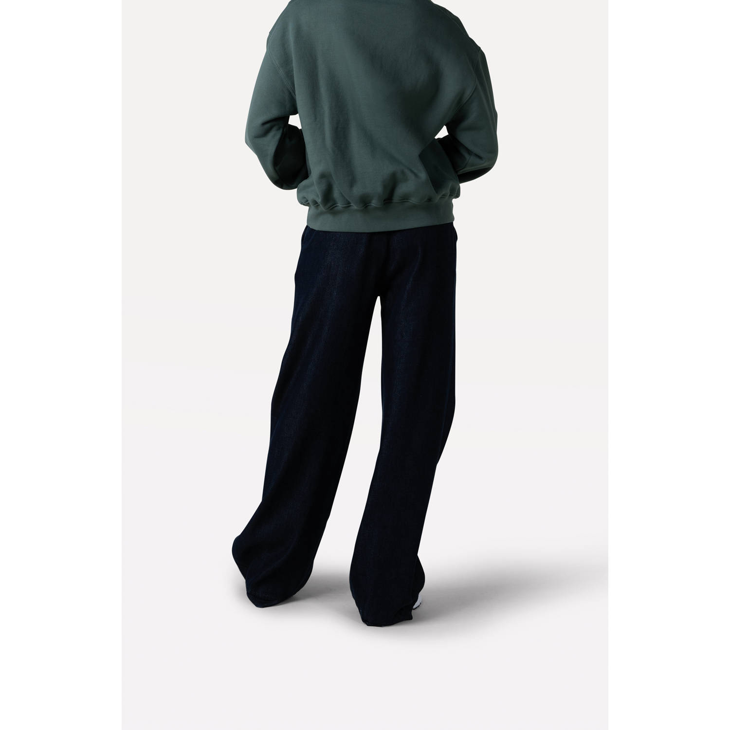 Another-Label high waist wide leg jeans dark blue denim