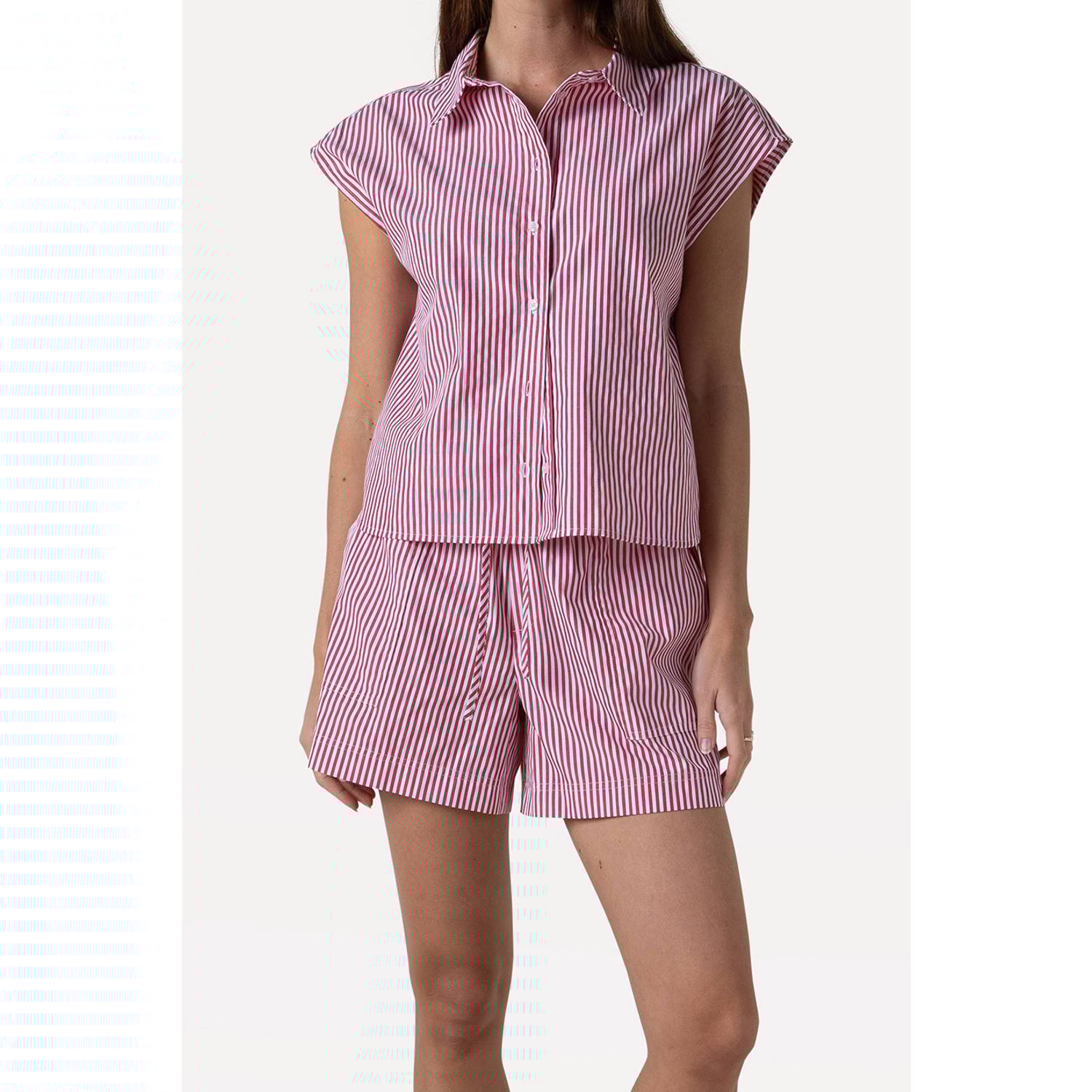 ANOTHER LABEL Dames Broeken Romana Short Rood