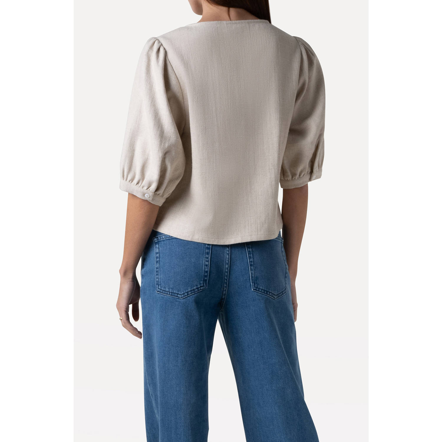 Another-Label blouse zand