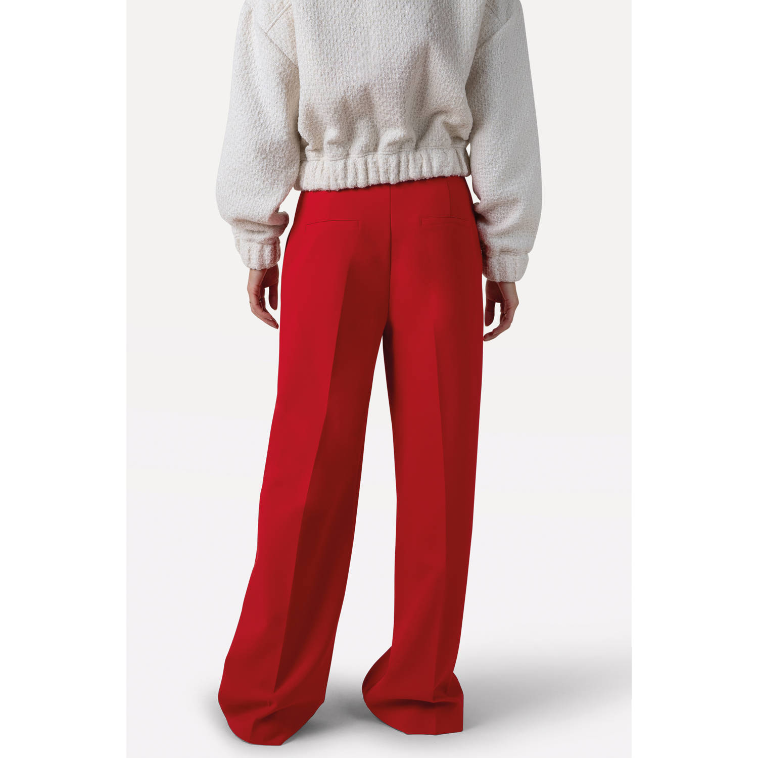 Another-Label straight high waist broek rood