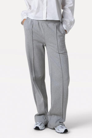 straight regular waist broek lichtgrijs