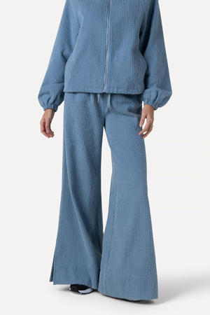 high waist broek light blue denim