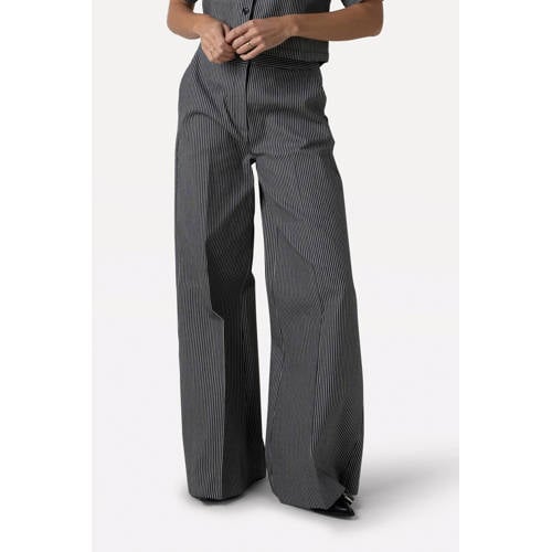 Another-Label straight high waist broek zwart afbeelding
