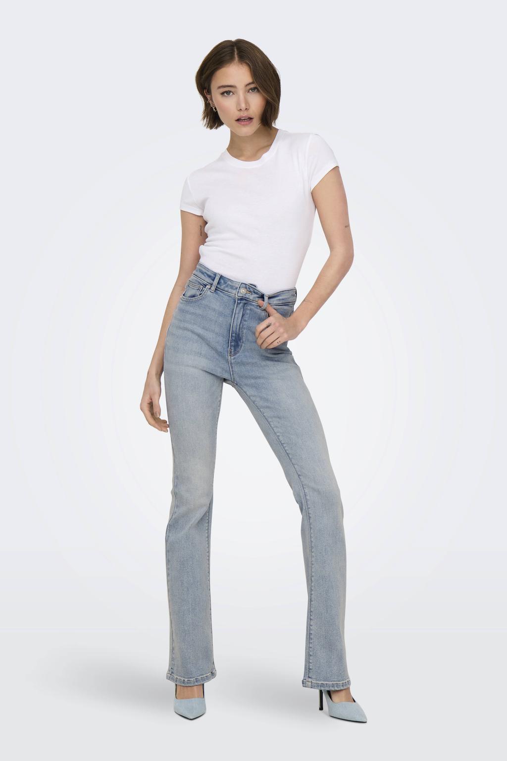 ONLY high waist flared jeans light blue denim
