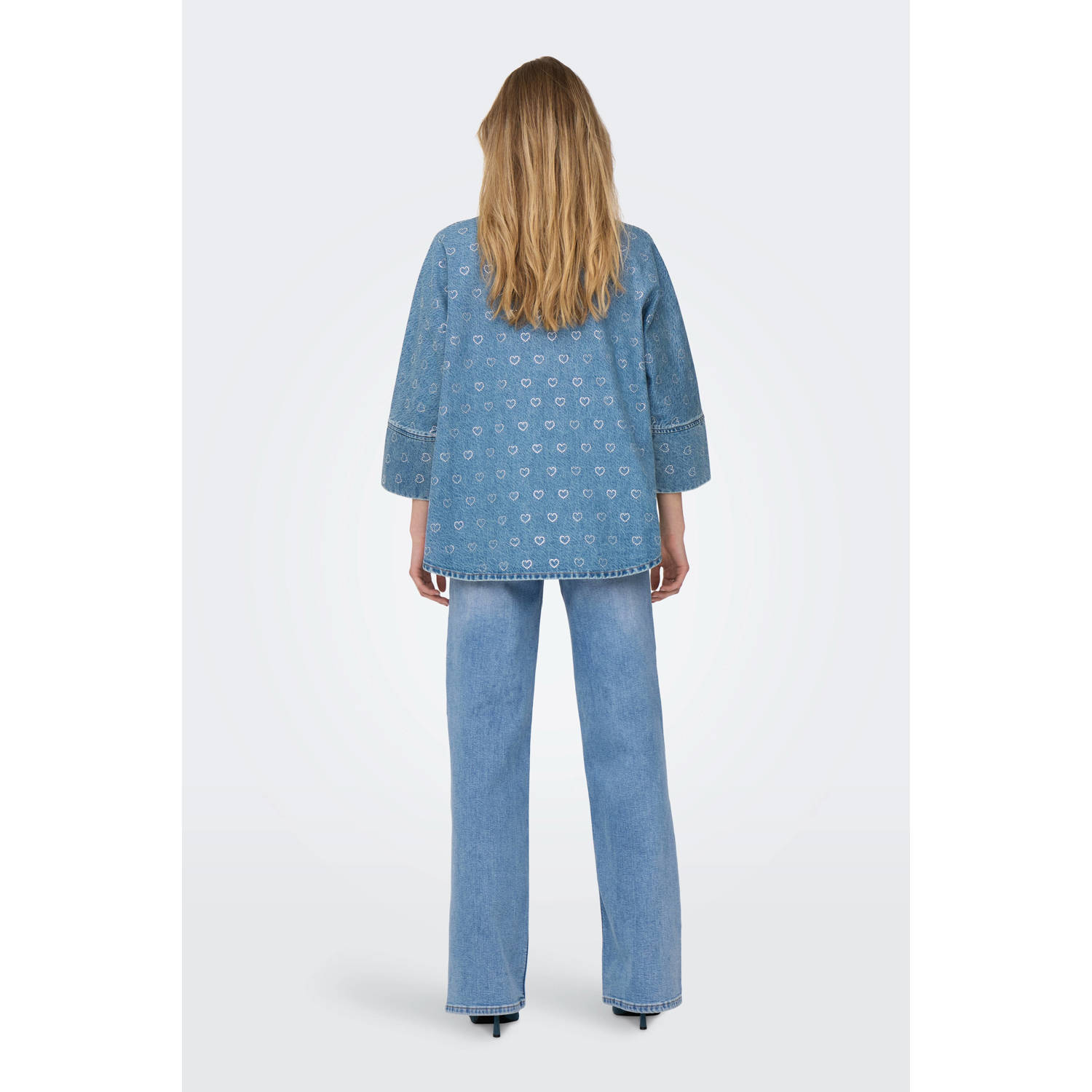 ONLY blouse light blue denim