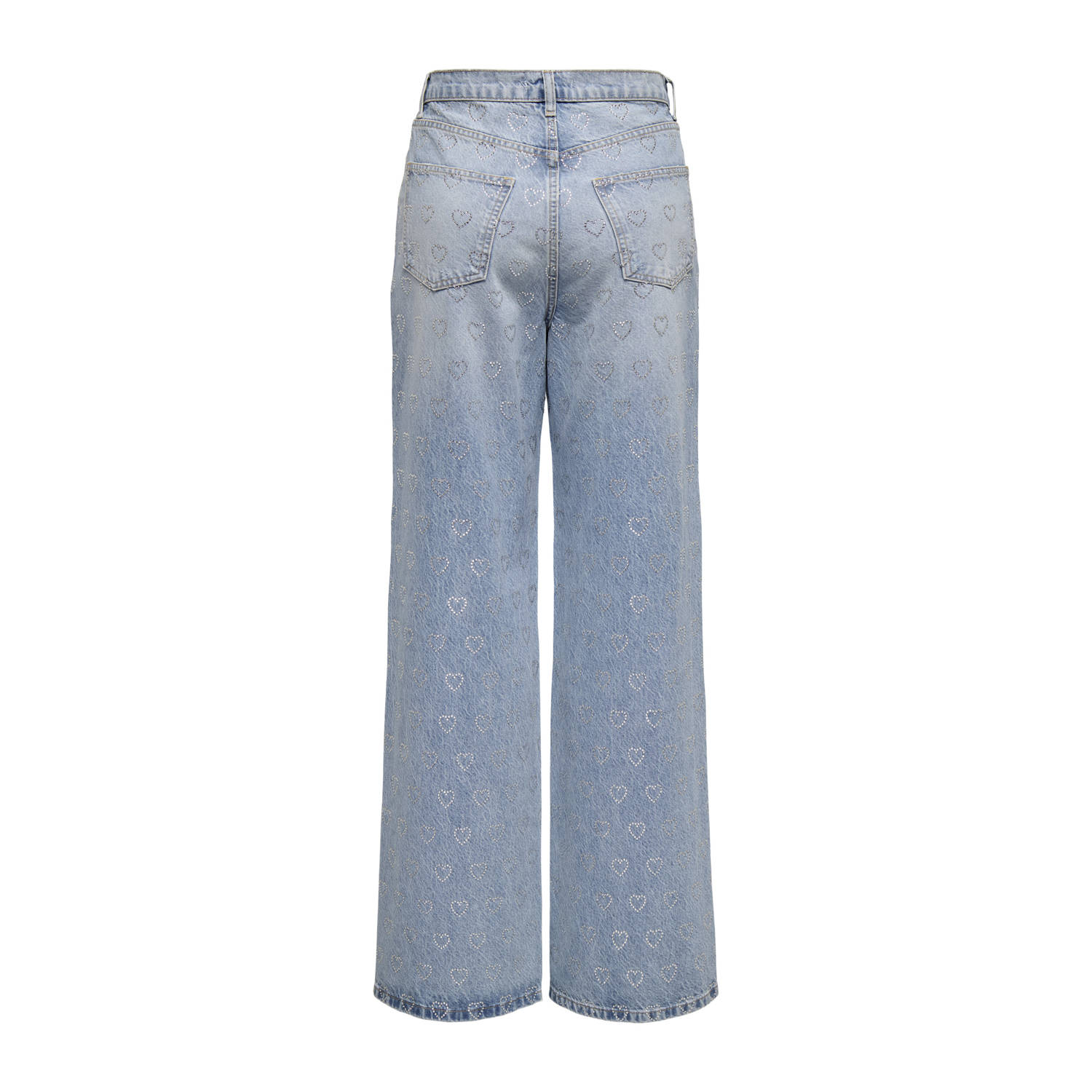 ONLY high waist wide leg jeans light blue denim