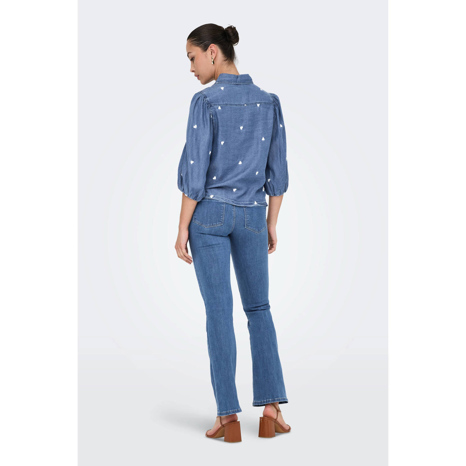 ONLY blouse medium blue denim