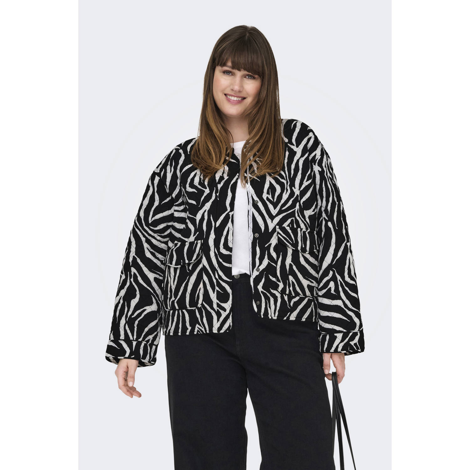 ONLY CARMAKOMA jasje quilted zwart