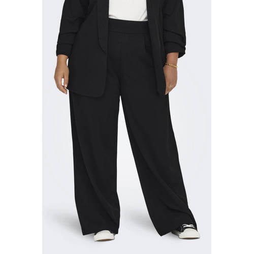 ONLY CARMAKOMA wide leg high waist broek zwart afbeelding