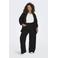 ONLY CARMAKOMA wide leg high waist broek zwart