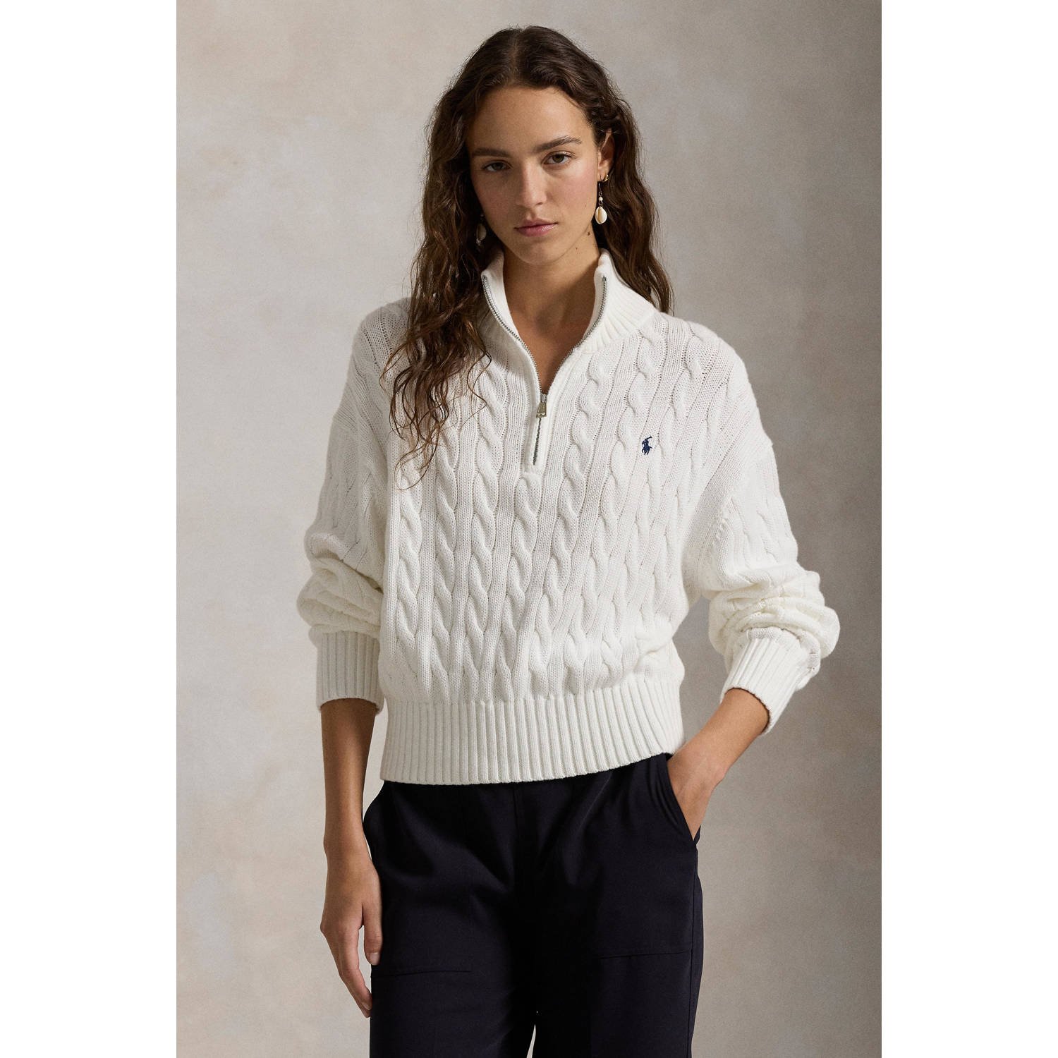 Polo Ralph Lauren Gebreide pullover met opstaande kraag