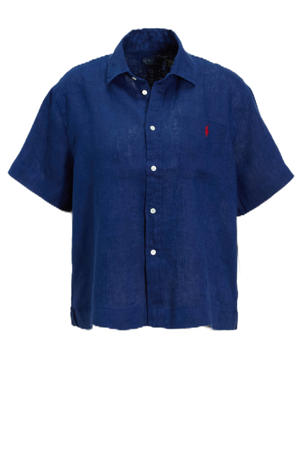 linnen blouse blauw
