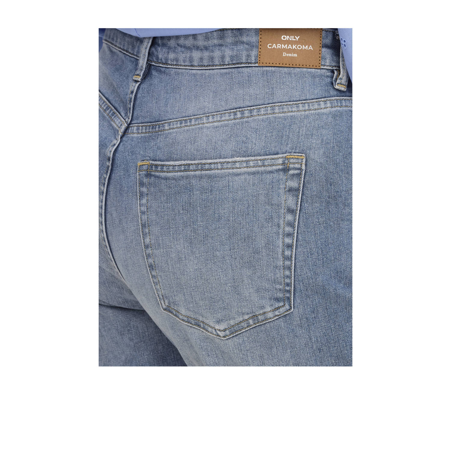ONLY CARMAKOMA high waist wide leg jeans light blue denim