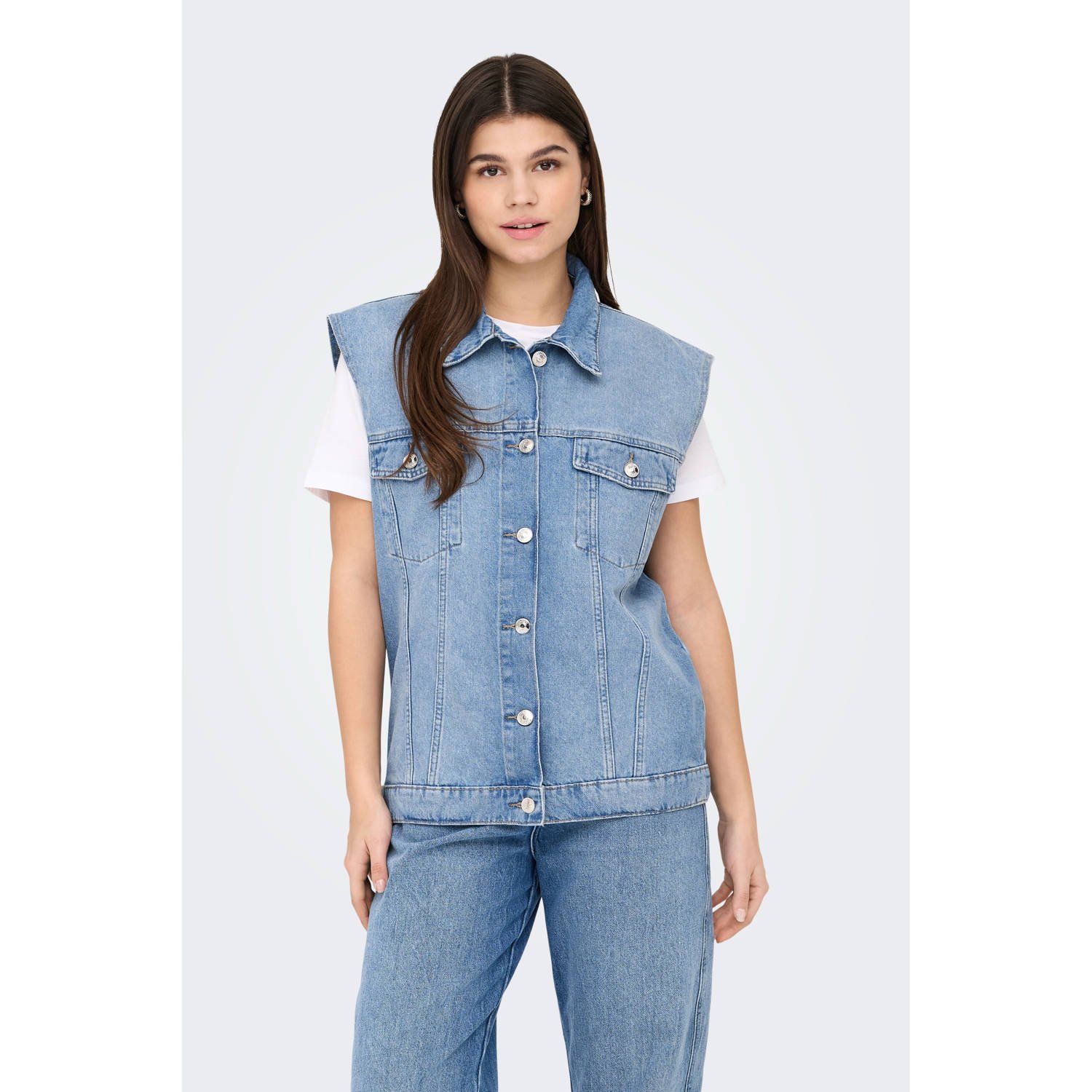 ONLY gilet light blue denim