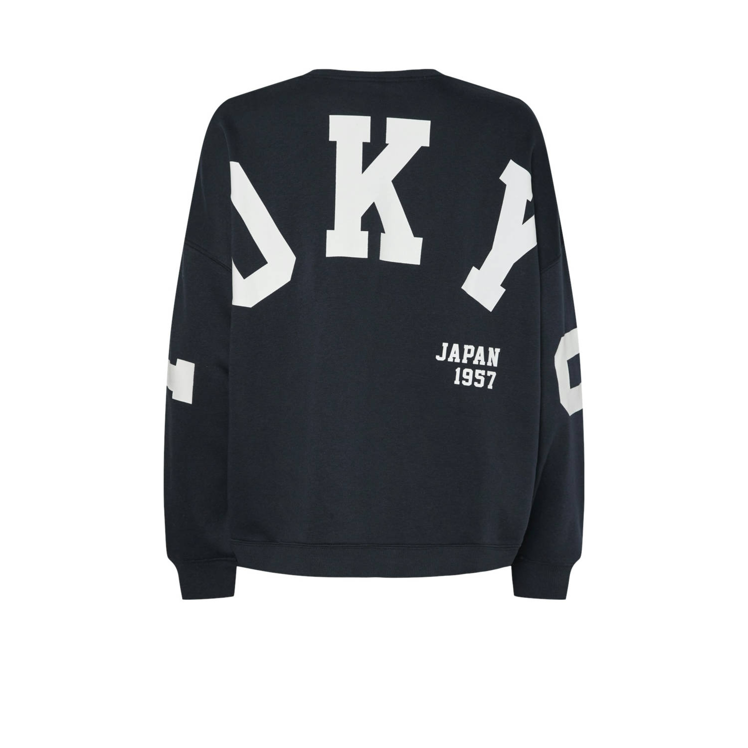 PIECES Curve sweater donkerblauw