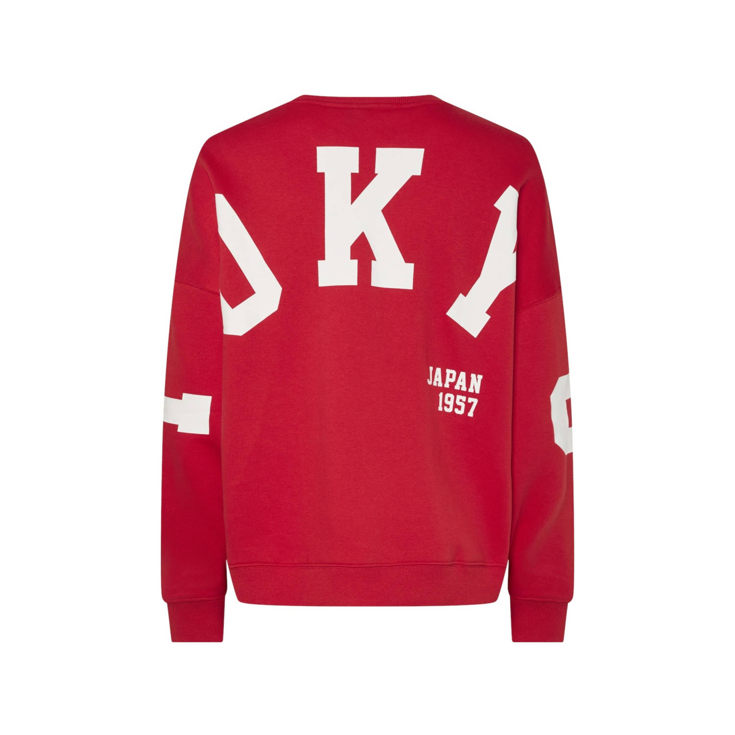 PIECES Curve sweater rood