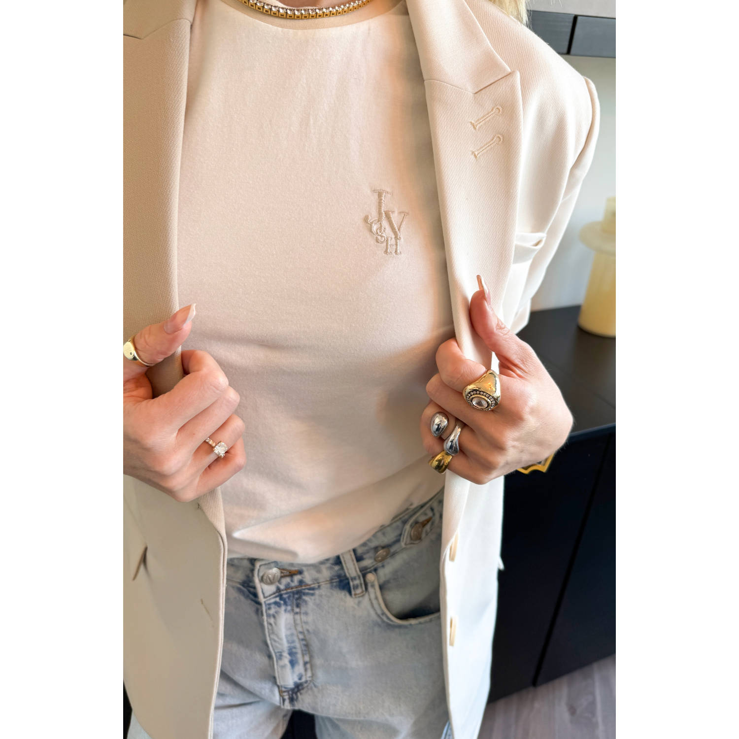 JOSH V T-shirt ecru