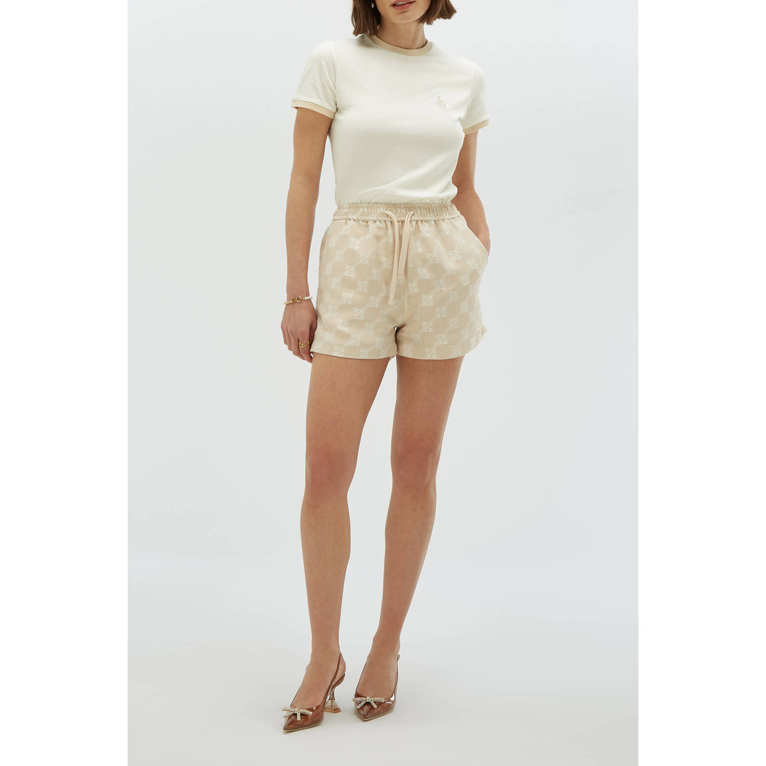 JOSH V straight regular waist casual short ecru