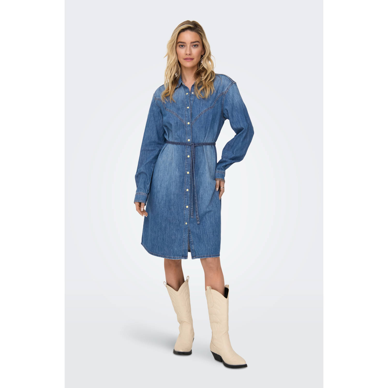 ONLY blousejurk medium blue denim