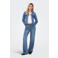 ONLY high waist wide leg jeans light blue denim