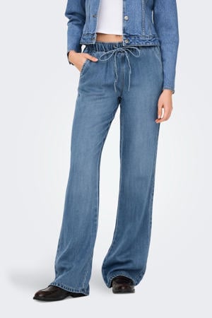 high waist wide leg jeans light blue denim