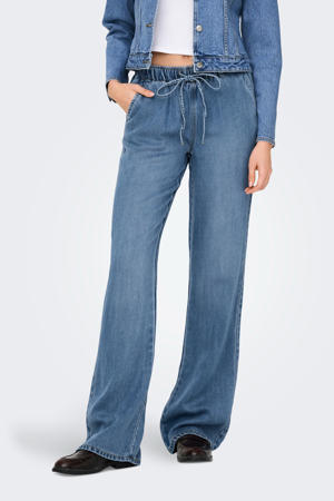 high waist wide leg jeans light blue denim