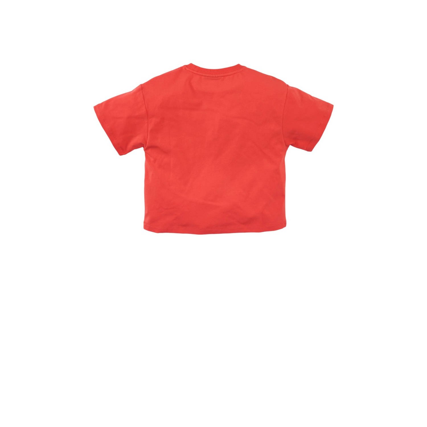 Z8 kids T-shirt Juliette met printopdruk koraalrood