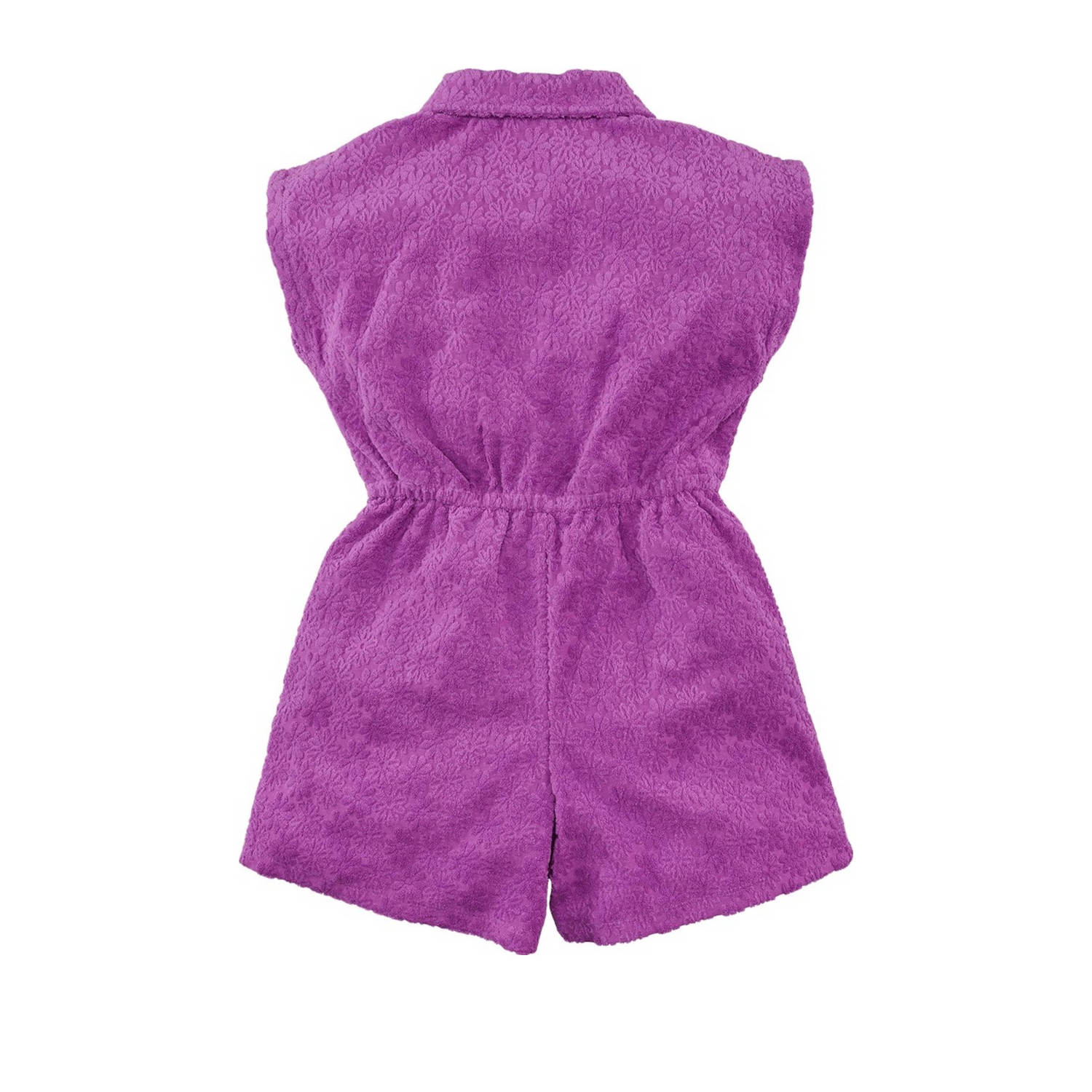Z8 kids playsuit Juliette met bloementextuur paars