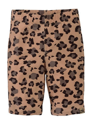 bikershort Jemma met panterprint bruin/donkerbruin/zwart